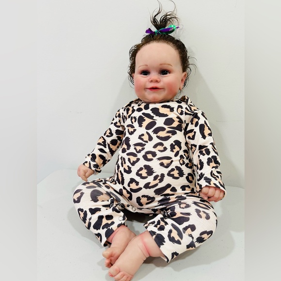 Handsome 21in Reborn Baby Dolls Toddler Soft Cloth Body Silicone Vinyl Doll